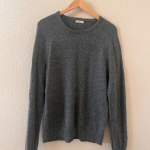 Merona Men's Gray Crewneck Sweater made of Wool and Cotton